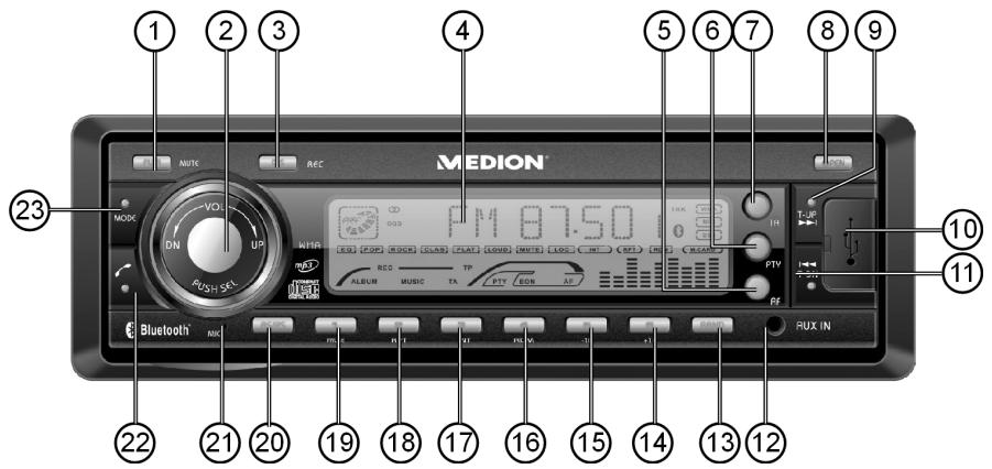 MEDION MD 82309 - Ovladacipanel - 1