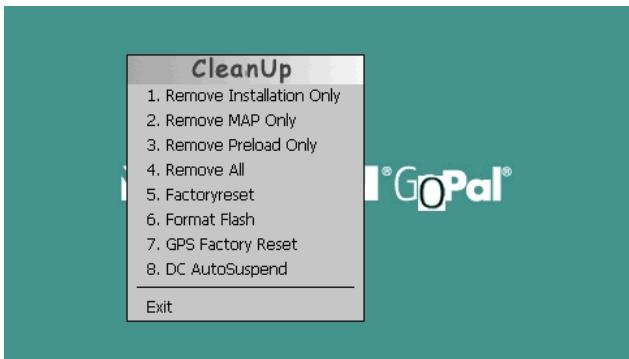 MEDION MD 97740 - La fonction cleanup propose 8 options : - 1