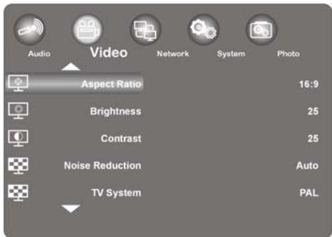 MEDION E85015 MD 86162 - Menu « video - 1
