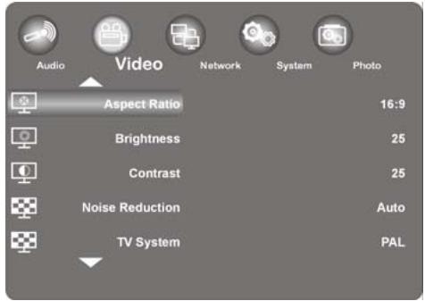 MEDION E85015 MD 86162 - Menu "Video" - 1