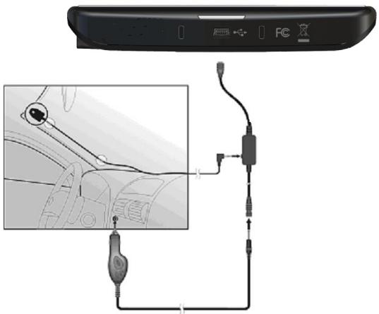 MEDION GOPAL-E4245-M20-MD-97621 - Installer un récepteur TMC externe / raccorder une antenne FM (en option) - 1