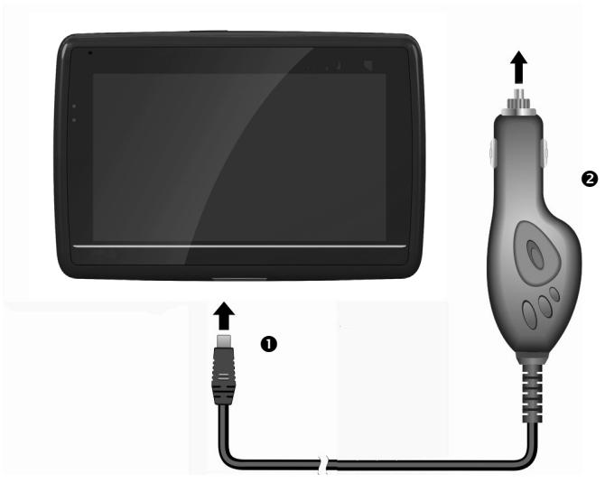 MEDION GOPAL-P4445-M20-MD-97507 - Autoadapter aansluten - 1