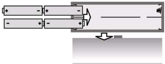 MEDION LIFE E66001 MD 82157 - Insertion des piles - 1