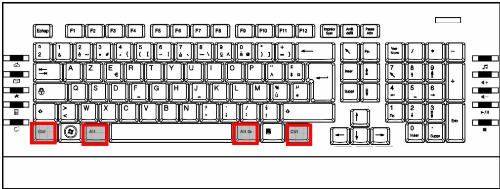 MEDION LIFE E81010 MD 85877 - Les touches alt, alt gr et ctrl - 1