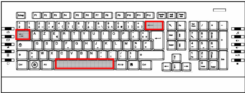 MEDION LIFE E81010 MD 85877 - Die Leer- / Tabulator- / Rückstell-Taste - 1