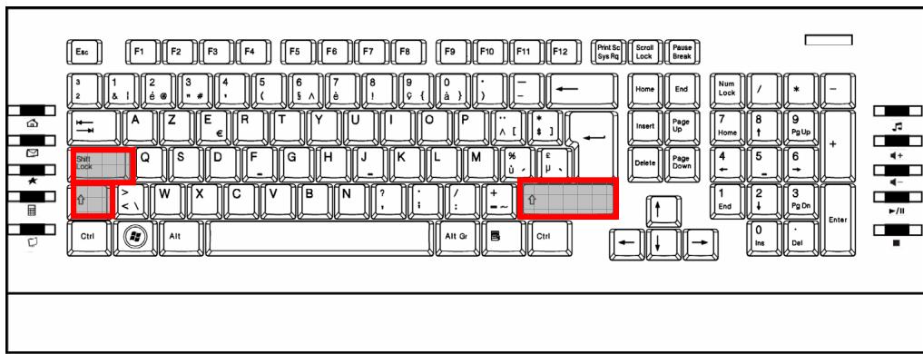 MEDION LIFE E81010 MD 85877 - De Shift-toets en de CAPS-LOCK-toets - 1