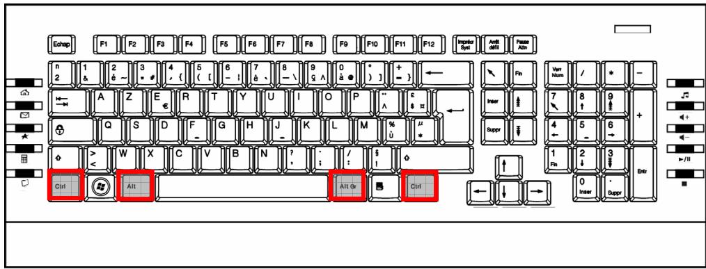 MEDION LIFE E81010 MD 85877 - Die Tasten Alt, Alt Gr und Strg - 1