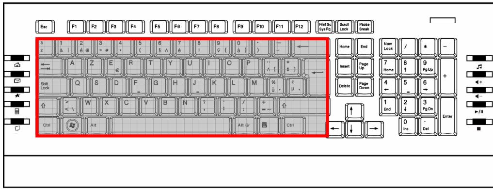 MEDION LIFE E81010 MD 85877 - Het toetsbord - 1