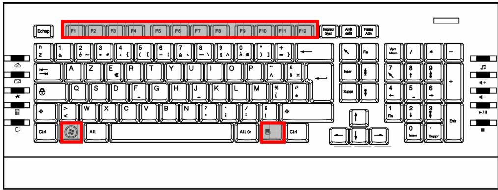 MEDION LIFE E81010 MD 85877 - Touches de fonction et touches windows - 1