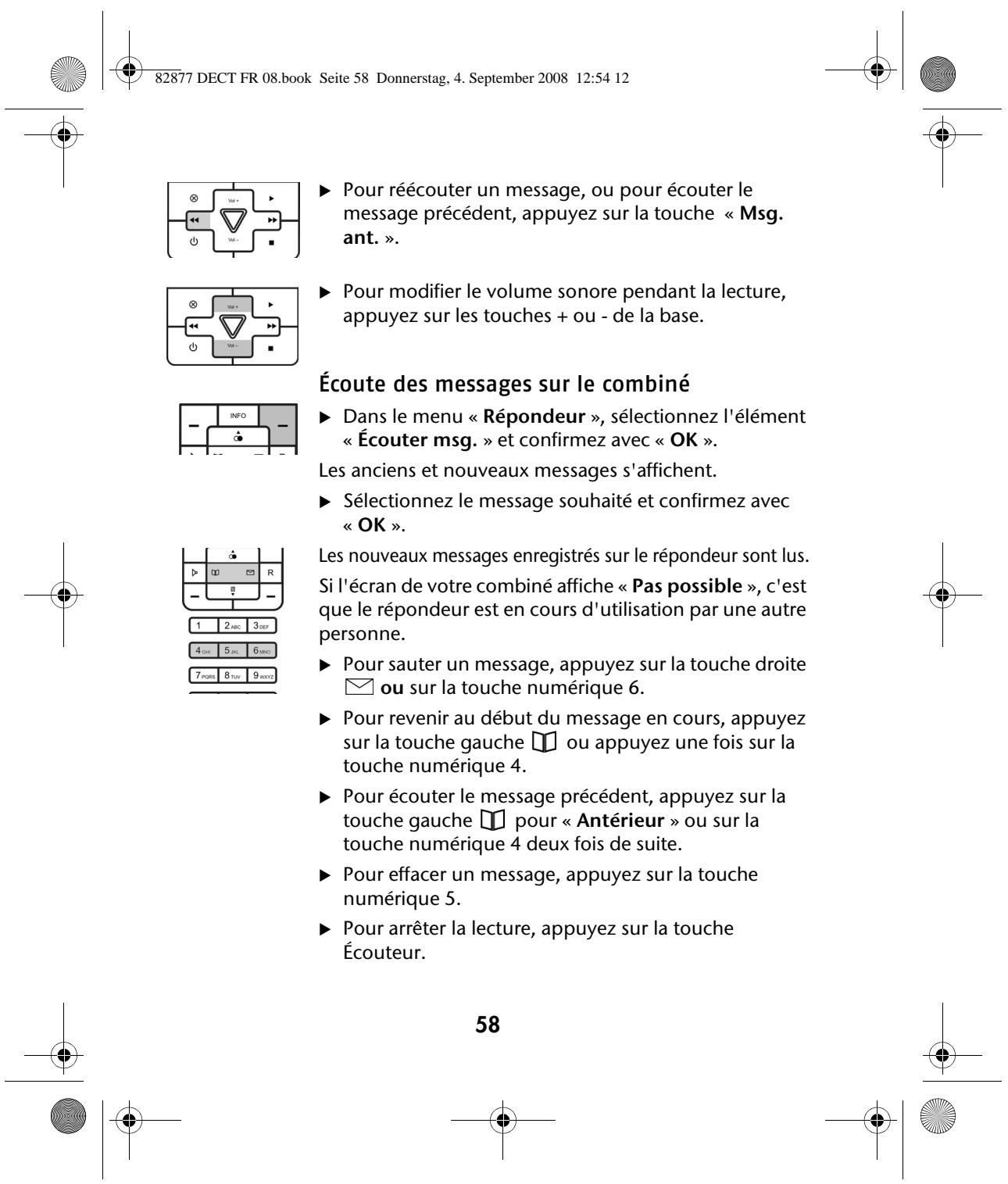 MEDION LIFE S63006 MD 82877 - Écoute des messages sur la base - 7