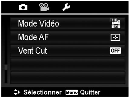 MEDION LIFE X44088 MD 86888 - Le menu d'enregistrement vidéo - 1