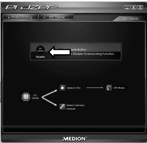 MEDION AKOYA P5381 D - Overclocking du processeur avec le bouton dans le MEDION® ERAZER® Control Center - 2