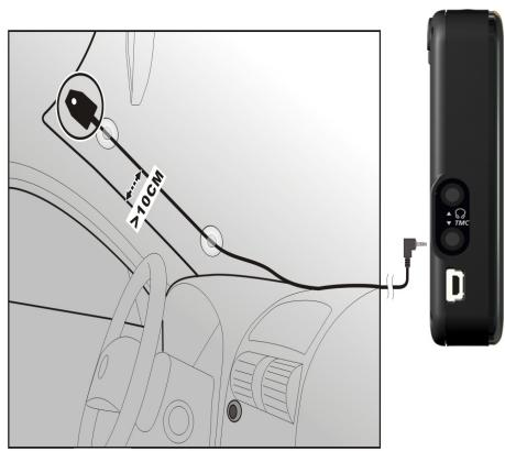 MEDION GOPAL E3115 M5 MD 96386 - Anschluss einer TMC-Wurf-antenne - 1