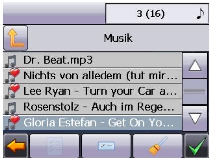MEDION GOPAL E3115 M5 MD 96386 - Titel auswahlen und in die Favoritenliste aufnehmen - 1