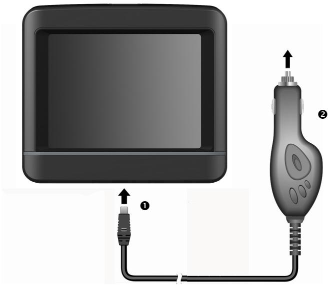 MEDION GOPAL E3230 M20 MD 97053 - Autoadapter aansluten - 1