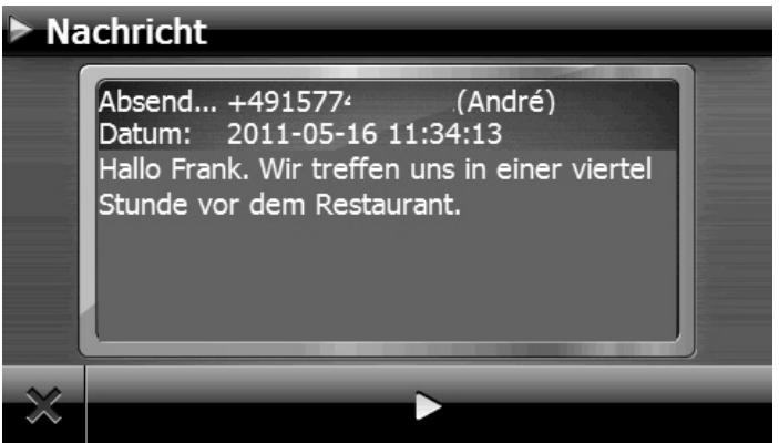 MEDION GOPAL E4245 M20 MD 97807 - Eingehende Nachrichten lessen oder vorlesen halten - 1