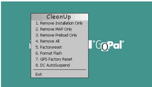 MEDION GOPAL E4435 M10 MD 96865 - La fonction cleanup propose 8 options : - 1