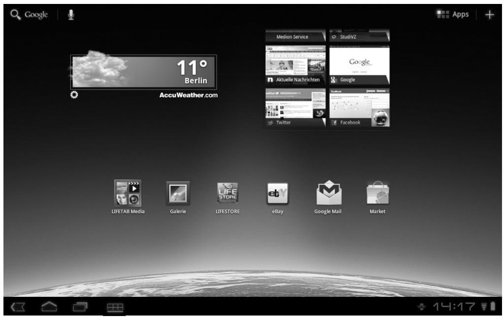 MEDION LIFETAB P9514 MD 99000 - Beschrijving van het startschem - 1