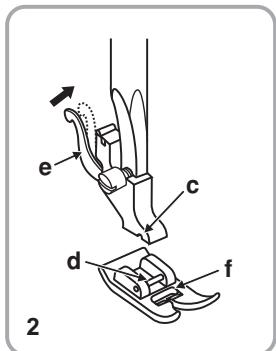 PFAFF 1070S - Poser le support du pied presseur - 2