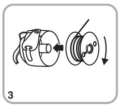 PFAFF 1070S - Unterfadenspule einsetzen - 3