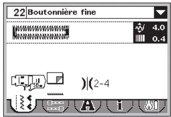 PFAFF AMBITION 1.0 - Pied pour boutonnière une étape 5B - 2