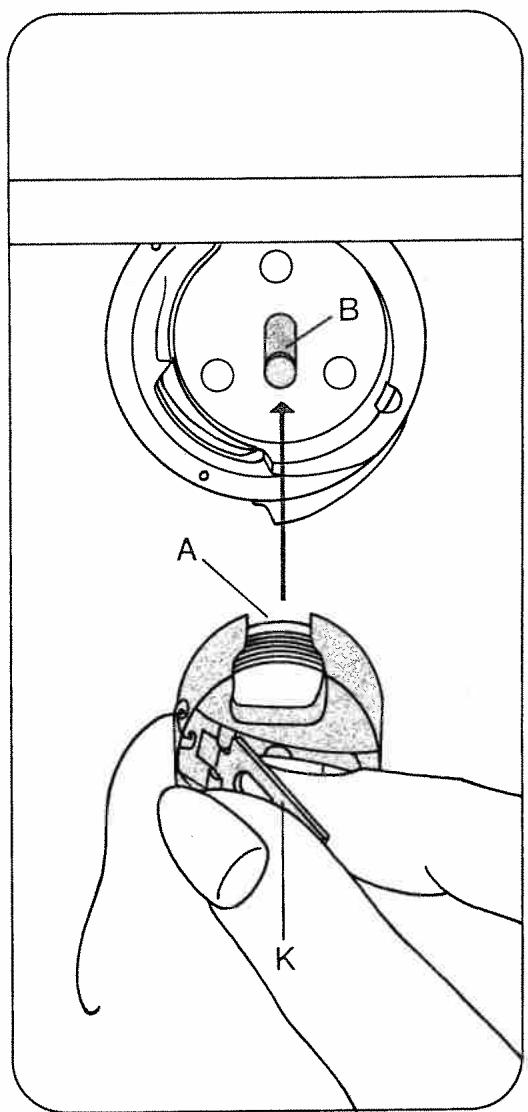 PFAFF TIPMATIC 1027 - Drawing up the bobbin thread - 1
