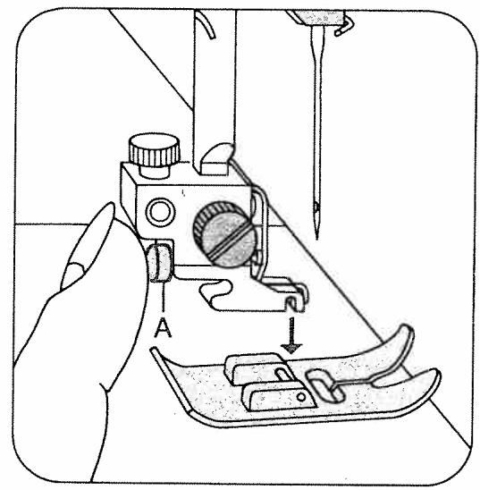 PFAFF TIPMATIC 1027 - Changing the sewing foot - 1