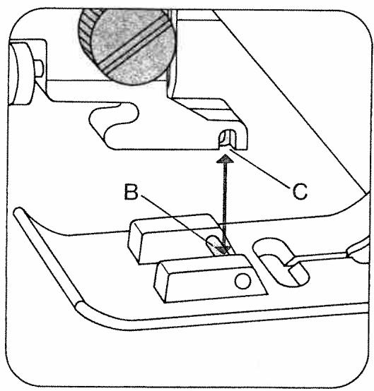 PFAFF TIPMATIC 1027 - Changing the sewing foot - 2