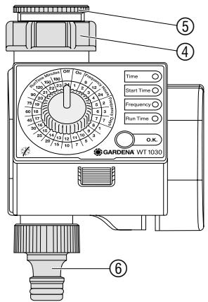 GARDENA WT1030 - Raccordement du programmeur : - 1