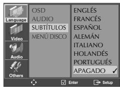 DAEWOO DCSB8511A - SeLECTIONAR un Idioma para el subtitulo. - 1