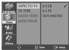 DAEWOO DCSB8511A - SeLECTIONAR el aspecto del la imagen en el televisor. - 1