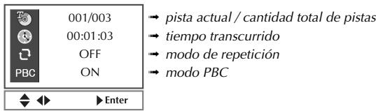 DAEWOO DCSB8511A - Durante la reproduccion, oprima [DISPLAY] (visor). - 3