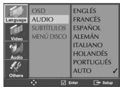 DAEWOO DCSB8511A - SeLECTIONAR un idioma para el audio. - 1