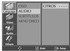 DAEWOO DCSB8511A - SeLECTIONAR un idioma para el audio. - 2
