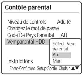 DAEWOO DHR-8105S - Verrouillage parental HDD - 1