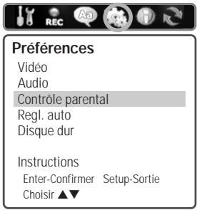 DAEWOO DHR-8105S - Réglage du niveau de contrôle parental - 1
