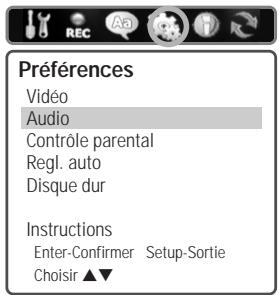 DAEWOO DHR-8105S - PREFERENCES /Réglages audio - 1