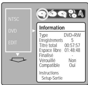 DAEWOO DHR-8105S - Informations sur le disque - 1