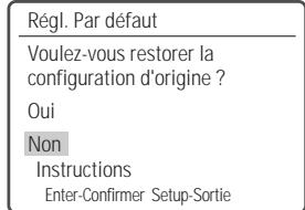 DAEWOO DHR-8105S - Restauration des paramètres par défaut - 2