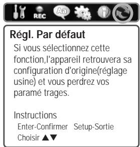 DAEWOO DHR-8105S - Restauration des paramètres par défaut - 1