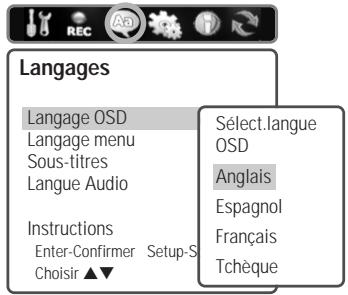 DAEWOO DHR-8105S - Langue de l'osd - 1
