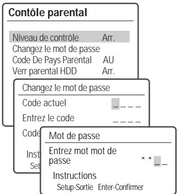 DAEWOO DHR-8105S - Réglage du niveau de contrôle parental - 2