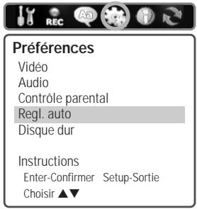 DAEWOO DHR-8105S - Preferences /réglages automatiques - 1