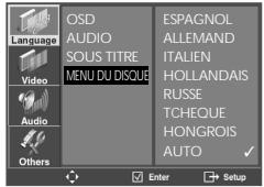 DAEWOO DVC 54 - Configuration de la langue - 12