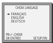 DAEWOO DVC 54 - Configuration de la langue - 1