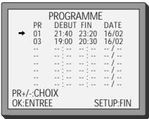 DAEWOO DVC 54 - Révision de la programmation - modification et effacement - 1