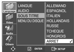 DAEWOO DX-7410 - Choix de la langue des sous-titres. - 1