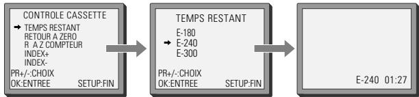 DAEWOO DX-7410 - Durée restante et durée de la cassette - 1