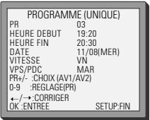 DAEWOO DX-7410 - Programmation d'enregistrement normale - 2