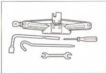 DAEWOO NUBIRA - ROUE De secours, CRIC et OUTILS du vehicule - 1